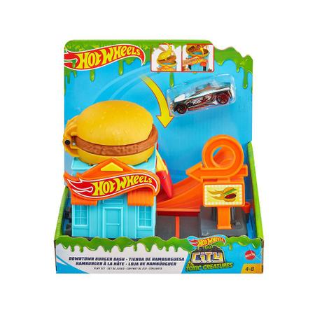 PISTA HOT WHEELS CITY CONJ DOWNTOWN LOJA DE HAMBÚRGUER FMY95 - Star Brink  Brinquedos