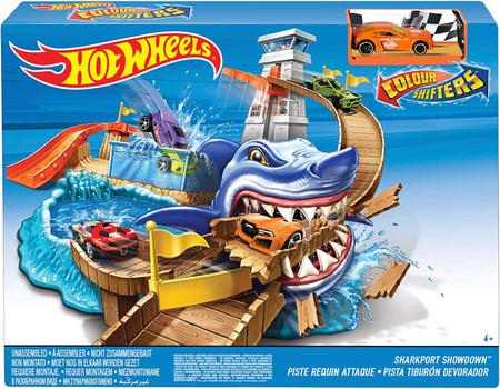 Pista Hot Wheels Color Change Ataque Tubarão - Mattel - Pistas de