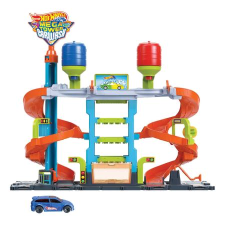 Pista Hot Wheels com Carrinho - City - Lava-Rápido Mega Tower