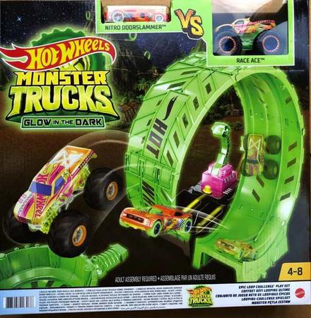 Pista Loop Brilha No Escuro Hot Wheels Monster Trucks Hbn02 - Pirlimpimpim  Brinquedos