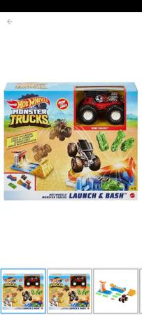 Hot Wheels Monster Trucks Launch & Bash Playset by Mattel