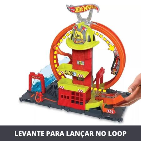 Pista Hot Wheels Posto De Bombeiros Super Loop - Mattel