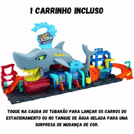 Imagem de Pista Hot Wheels Ultra Tubarão Lava-rapido C/ Carrinho Color