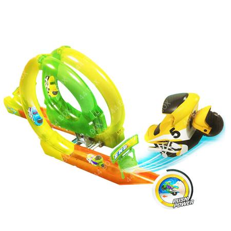 Pista Corrida Carrinho Brinquedo Infantil Looping 360 + 1 Moto