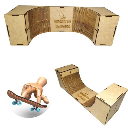 Pista Rampa Skate Dedo Mdf Grande Fingerboard Sk8 Brinquedo