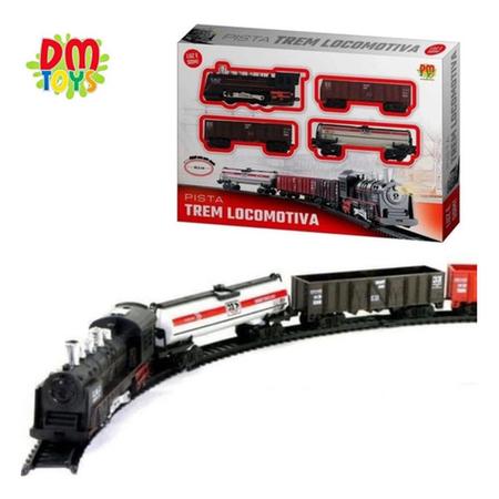 Brinquedo Trem Trenzinho Locomotiva c/ trilhos Infantil, Magalu Empresas