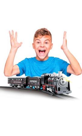 Pista Trem Locomotiva Com Luz Dmt5373 - Dmtoys