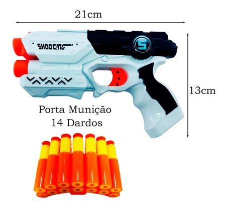 Lançador de brinquedo infantil arma atira dardos