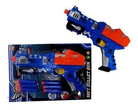 Pistola Lança Dardos Tipo Nerf Com 6 Dardos Brinquedo Ação - Dupari