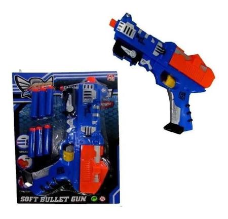 Pistola Lança Dardos Tipo Nerf Com 6 Dardos Brinquedo Ação - Dupari