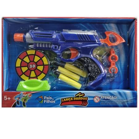 Kit 2 Pistolas Arminha Lança Dardos Arma Brinquedo - Pais e filhos