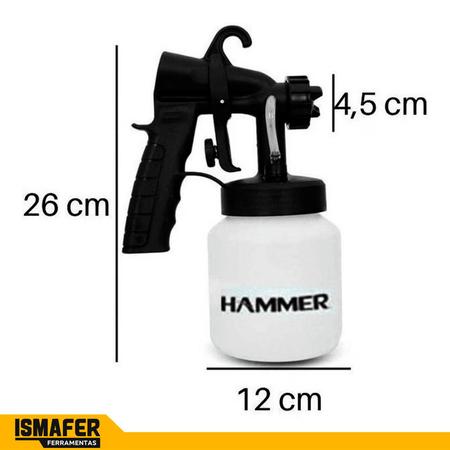 Imagem de Pistola Pulverizadora Compressor Ar Direto Hammer 650w 220v