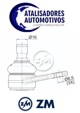 Imagem de Pivo de Suspensao (Hidraulica) lado Direito-Esquerdo Dianteiro Inferior Fiat Linea/Punto Original-ZM 470.130.02