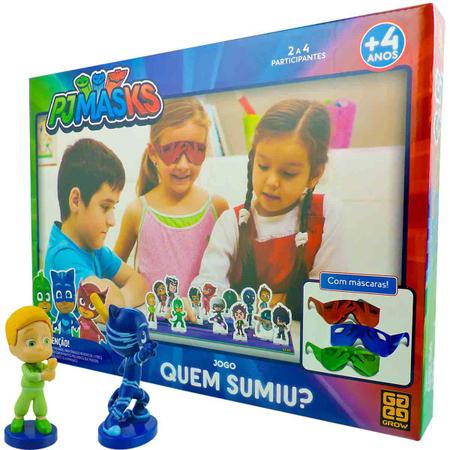 Pj Masks Bonecos Menino Gato e Greg + Jogo Quem Sumiu Grow no Shoptime