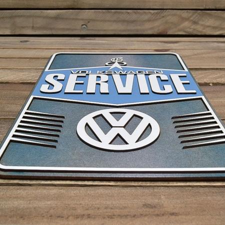 Imagem de Placa Alto Relevo Volkswagen Service 34cm