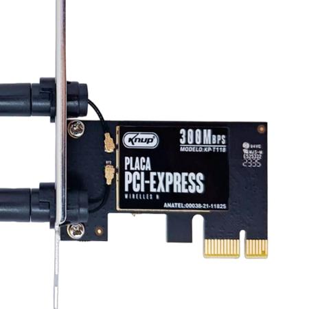 Imagem de Placa de Rede Wireless Pci Express Velocidade de Wi-fi de até 300 Mbps