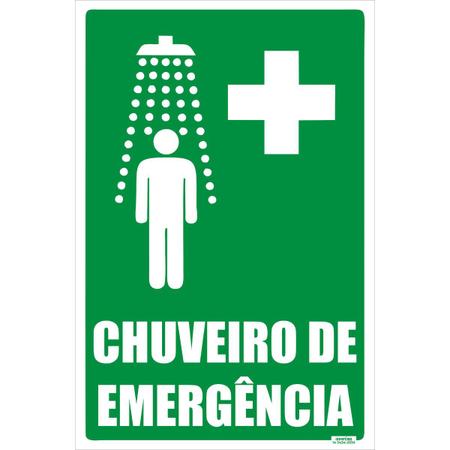 Imagem de Placa de Sinalização Chuveiro de Emergência