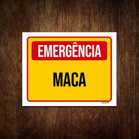 Imagem de Placa De Sinalização - Emergência Maca 36x46
