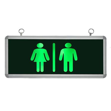 Imagem de Placa de Sinalização para Banheiro Feminino e Masculino de LED UN-24 220V