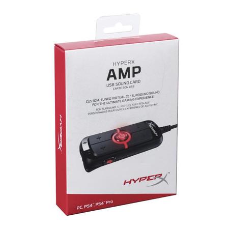 Imagem de Placa de Som HyperX AMP 7.1 USB Surround Sound HX-USCCAMSS-BK