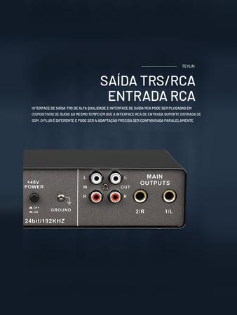 Imagem de Placa De Som Mesa 2 Canais Gravação Profissional Interface De Áudio Q-24 Teyun