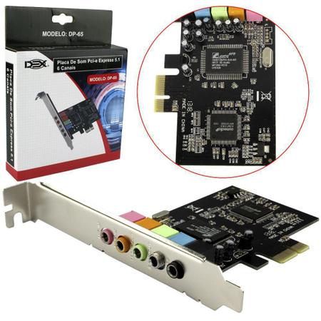 Imagem de Placa de Som PCI-EXPRESS com 5 Canais DP-65 DEX