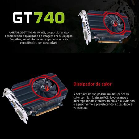 Placa de Vídeo PCYes GT 740, 4GB, GDDR5