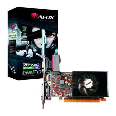 Imagem de Placa de Video Afox GeForce GT730, 4GB, DDR3, 128-bit, AF730-4096D3L6