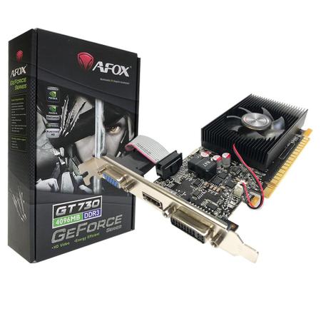 Imagem de Placa De Vídeo Afox Geforce Gt730 4GB DDR3 128Bits AF730-4096D3L6