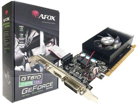 Placa De Video Afox GeForce GT 610, 1GB, DDR3, 64bit, AF610-1024D3L5