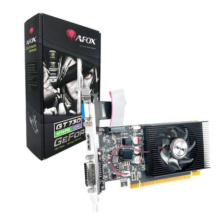 Placa de Vídeo NVidia GeForce GT 730 4GB GDDR3 128bits DVI HDMI VGA Nvidia  - Cia da Informática - Os Melhores Preços do DF