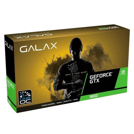 Imagem de Placa De Vídeo Galax Nvidia Geforce Gtx 1660 1-Click Oc, 6gb, Gddr5 - 60srh7dsy91c