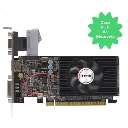 Imagem de Placa de Vídeo Geforce GT610 2GB DDR3 810Mhz Com Saída HDMI e Interface de 64 Bits - AFOX - AF610-2048D3L7-V6