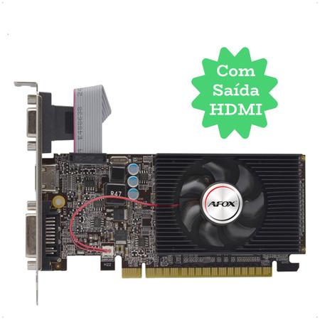 Imagem de Placa de Vídeo Geforce GT610 2GB DDR3 810Mhz Com Saída HDMI e Interface de 64 Bits - AFOX - AF610-2048D3L7-V6