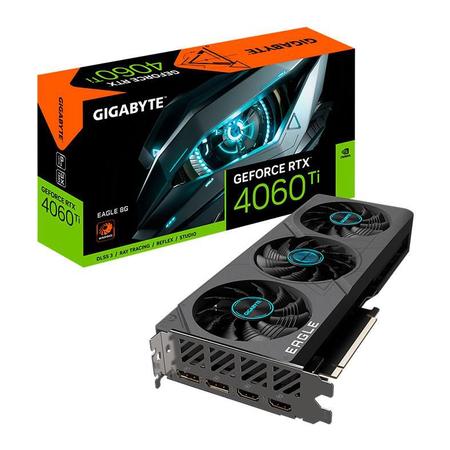 Imagem de Placa de Video Gigabyte GeForce RTX 4060 Ti Eagle, 8GB, GDDR6, 128-bit, GV-N406TEAGLE-8GD