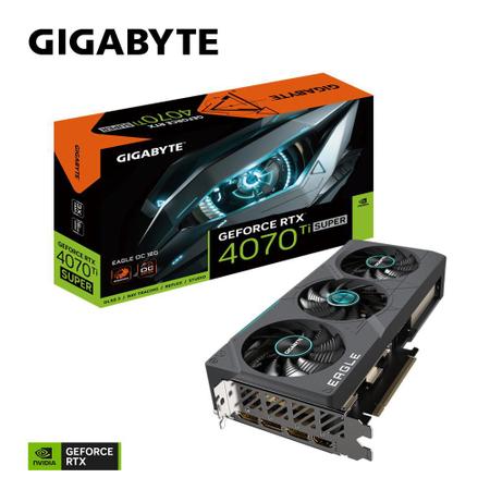 Imagem de Placa De Video Gigabyte GeForce RTX 4070 Ti Super Eagle OC, 16GB, GDDR6X, DLSS, Ray Tracing, GV-N407TSEAGLE OC-16GD