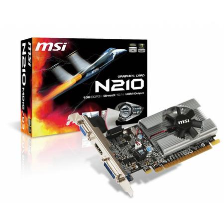 Imagem de Placa de Vídeo GT 210 MSI NVIDIA GeForce 1GB DDR3 64 Bits - 912-V809-2808