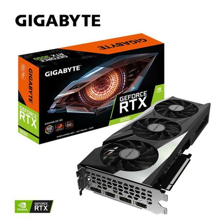 Imagem de Placa de Vídeo RTX 3050 Gaming OC Gigabyte NVIDIA GeForce, 8GB GDDR6, RGB, LHR, DLSS, Ray Tracing - GV-N3050GAMING OC-8GD