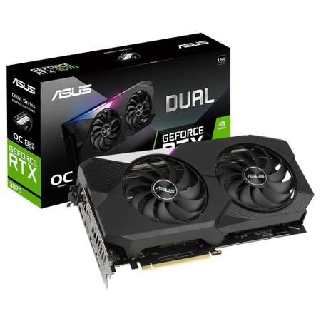 Placa de V deo RTX 3070 O8G V2 OC Asus Dual NVIDIA GeForce 8GB