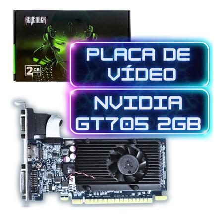 Placa De Video Vga Geforce Gt 705 2gb Ddr3 Revenger Gamer 2Ecomm