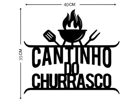 Imagem de Placa Decorativa Cantinho Do Churrasco Churrasqueira