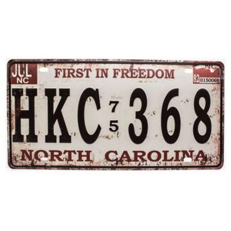 Imagem de Placa Decorativa de carro antiga metálica Vintage North Carolina GT414-38 - Lorben