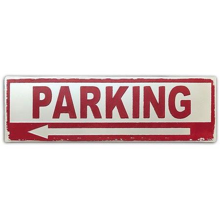 Imagem de Placa Decorativa em Metal - SETA  PARKING - Refletiva / Alto relevo