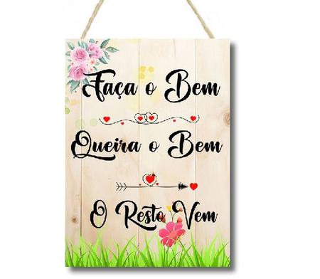 Placa decorativa se não poder fazer tudo faça o que puder 18 - Cair de Pé -  Placa Decorativa - Magazine Luiza