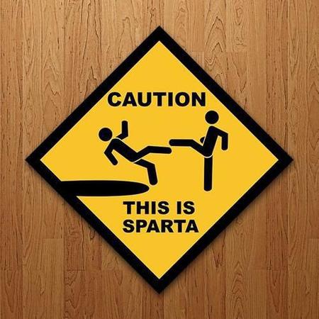 Placa Decorativa Filme 300 - This Is Sparta (36X36) - Legiao Nerd