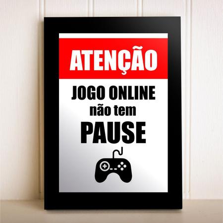 Plaquinha Quadro Cordinha Mensagens - Jogo Online não tem Pause