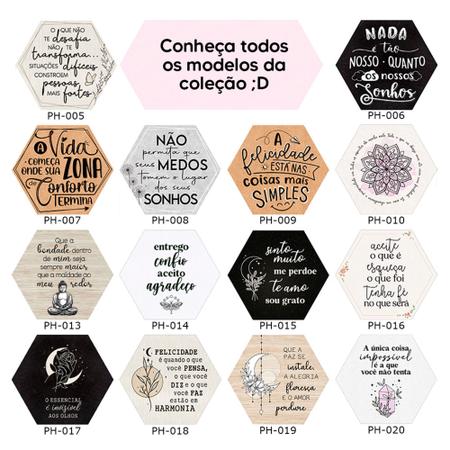 Placa Decorativa Hexágono 25x22 Frase Mantra Entrego Confio Aceito Agradeço - Estúdio Amora Imagem de Placa Decorativa Hexágono 25x22 Frase Mantra Entrego Confio Aceito Agradeço