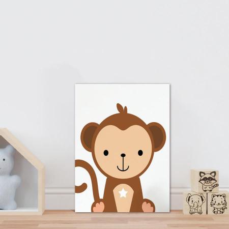 Placa decorativa infantil Desenho Macaco - Wallkids - Placa Decorativa -  Magazine Luiza