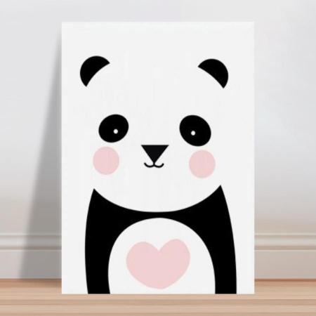 Placa decorativa infantil desenho panda tribal - Wallkids - Placa