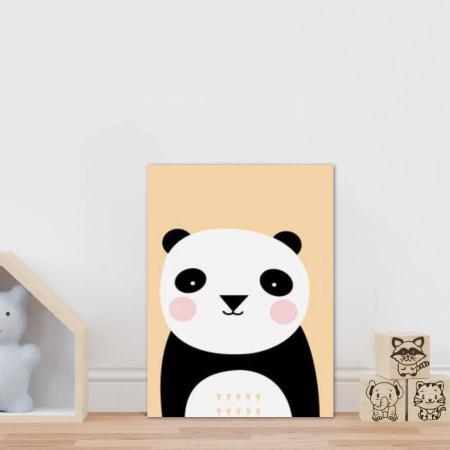 Placa decorativa infantil desenho panda tribal - Wallkids - Placa